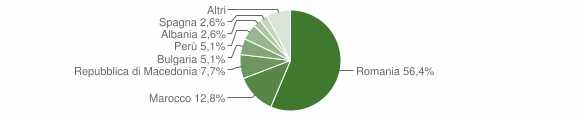 Grafico cittadinanza stranieri - Samone 2007