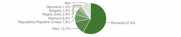 Grafico cittadinanza stranieri - Samone 2012