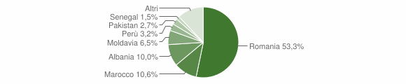 Grafico cittadinanza stranieri - Leini 2010