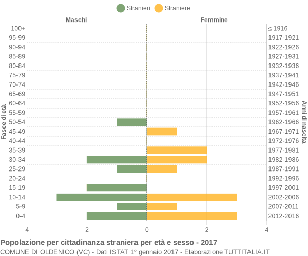 Grafico cittadini stranieri - Oldenico 2017