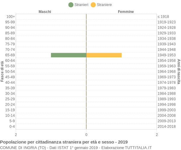 Grafico cittadini stranieri - Ingria 2019