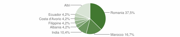 Grafico cittadinanza stranieri - Salussola 2021