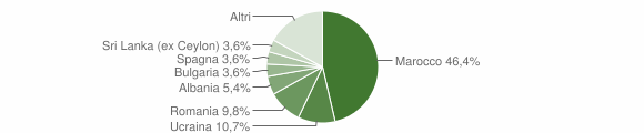 Grafico cittadinanza stranieri - Brusnengo 2012