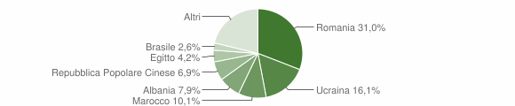 Grafico cittadinanza stranieri - Ghemme 2014