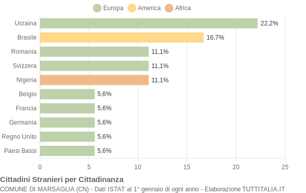 Grafico cittadinanza stranieri - Marsaglia 2013