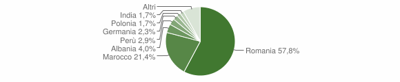 Grafico cittadinanza stranieri - Pralormo 2011