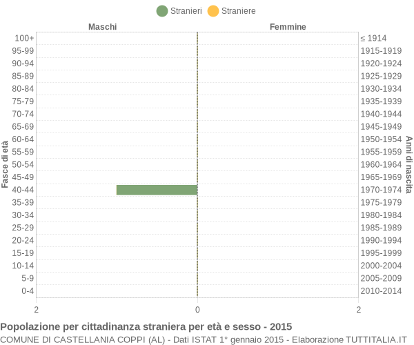 Grafico cittadini stranieri - Castellania Coppi 2015