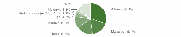 Grafico cittadinanza stranieri - Cervere 2013