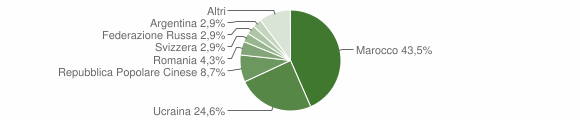 Grafico cittadinanza stranieri - Pieve Vergonte 2011