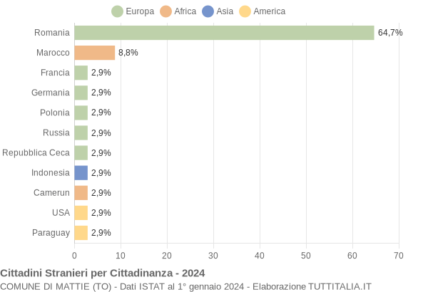 Grafico cittadinanza stranieri - Mattie 2024