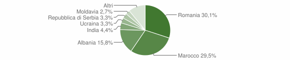 Grafico cittadinanza stranieri - Morozzo 2009