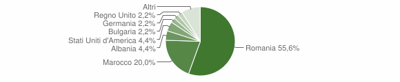 Grafico cittadinanza stranieri - Cascinette d'Ivrea 2010