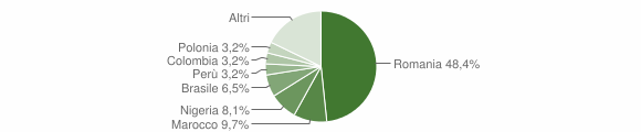 Grafico cittadinanza stranieri - Cascinette d'Ivrea 2011