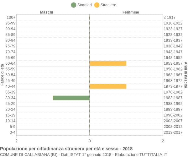 Grafico cittadini stranieri - Callabiana 2018