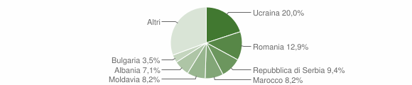 Grafico cittadinanza stranieri - Crevoladossola 2010
