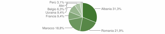 Grafico cittadinanza stranieri - Bioglio 2010
