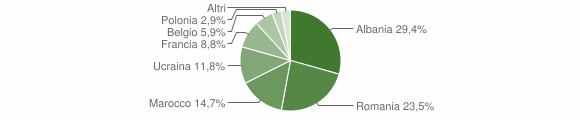 Grafico cittadinanza stranieri - Bioglio 2011