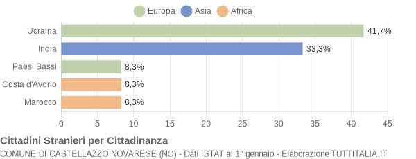 Grafico cittadinanza stranieri - Castellazzo Novarese 2006