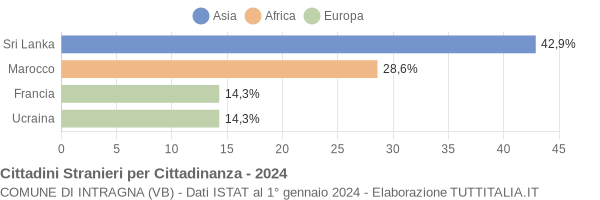 Grafico cittadinanza stranieri - Intragna 2024