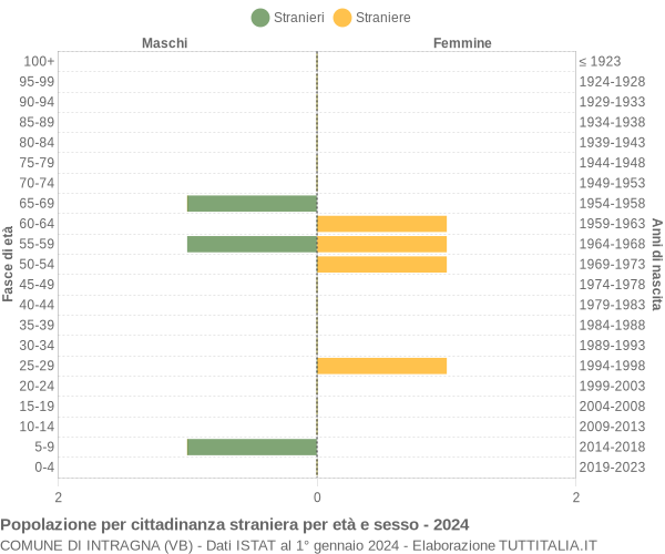 Grafico cittadini stranieri - Intragna 2024