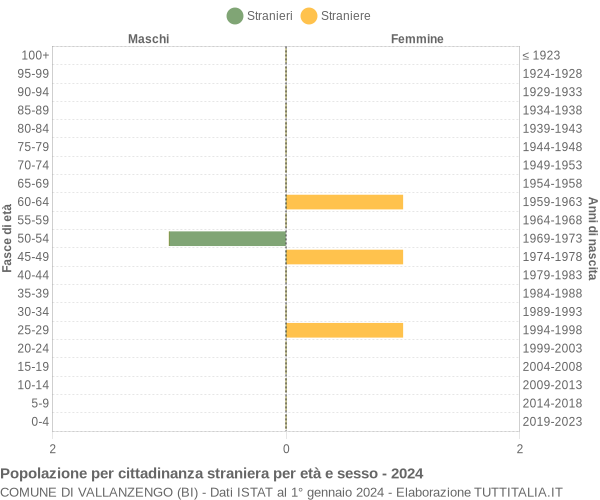 Grafico cittadini stranieri - Vallanzengo 2024