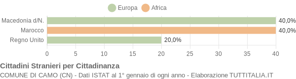 Grafico cittadinanza stranieri - Camo 2004