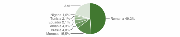 Grafico cittadinanza stranieri - Pavone Canavese 2011