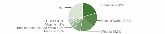 Grafico cittadinanza stranieri - Peveragno 2015