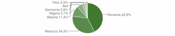 Grafico cittadinanza stranieri - Prascorsano 2010