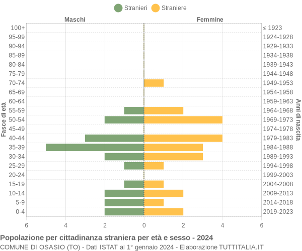 Grafico cittadini stranieri - Osasio 2024