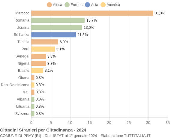 Grafico cittadinanza stranieri - Pray 2024