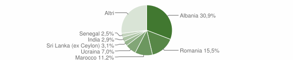 Grafico cittadinanza stranieri - Bellinzago Novarese 2012