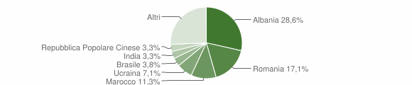 Grafico cittadinanza stranieri - Bellinzago Novarese 2015