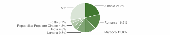 Grafico cittadinanza stranieri - Bellinzago Novarese 2020