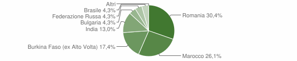 Grafico cittadinanza stranieri - Ciconio 2012