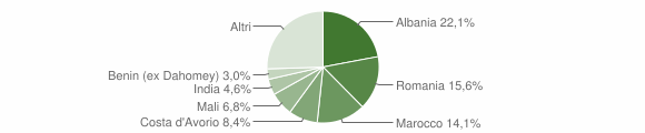 Grafico cittadinanza stranieri - Beinette 2011