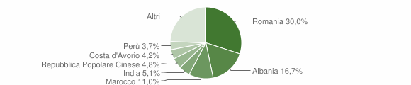 Grafico cittadinanza stranieri - Beinette 2015