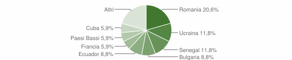 Grafico cittadinanza stranieri - Lerma 2009