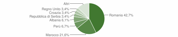 Grafico cittadinanza stranieri - Saluggia 2012