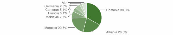 Grafico cittadinanza stranieri - Chiomonte 2013
