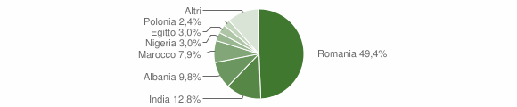 Grafico cittadinanza stranieri - Scalenghe 2014