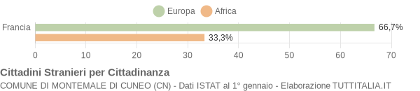 Grafico cittadinanza stranieri - Montemale di Cuneo 2011