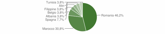 Grafico cittadinanza stranieri - Cardè 2009