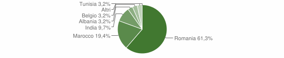 Grafico cittadinanza stranieri - Cardè 2012