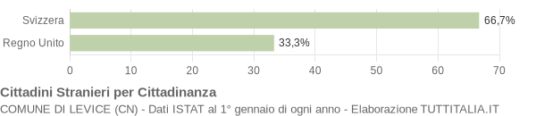 Grafico cittadinanza stranieri - Levice 2007