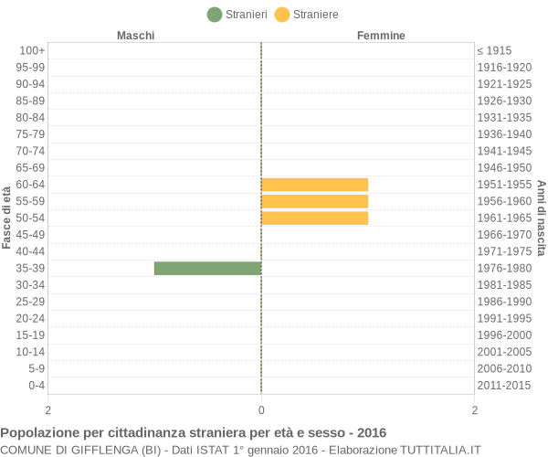 Grafico cittadini stranieri - Gifflenga 2016