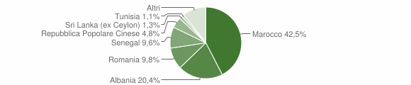 Grafico cittadinanza stranieri - Trino 2012