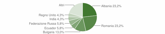Grafico cittadinanza stranieri - Bassignana 2015