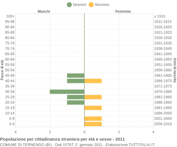 Grafico cittadini stranieri - Ternengo 2011