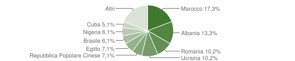 Grafico cittadinanza stranieri - Vespolate 2013
